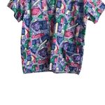 Peaches Uniform Scrubs Women Top XL Medical Uniform Nurse‎ Work Dental Casual Purple Photo 4