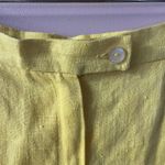 Harvé Benard Vintage  Yellow 100% Linen Trousers Size 16 NWT Photo 2