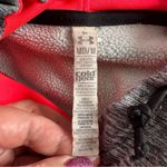 Under Armour  Hoodie Womens M Gray Hot Pink Logo Storm Kangaroo Pocket Cold Gear Photo 4