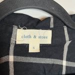 Anthropologie  Cloth & Stone black windowpane plaid button down dress Photo 2