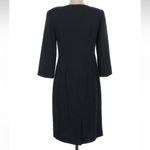 Laura Ashley Vintage  Timeless Classic Black Midi Dress Size 4 Small S Photo 4