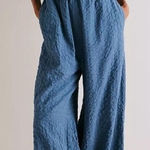 Free People NEW  blue beaded jumpsuit size large Photo 0