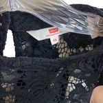 Levi's Levi’s Ivy Lace Overlay Black Short Sleeve Top Photo 3