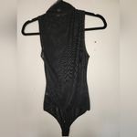 Free People NWOT  black turtle neck mesh bodysuit size xs Photo 2