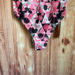 Emme Jordan Pink Flamingo Print Low Back One Piece Swimsuit Size L Photo 3