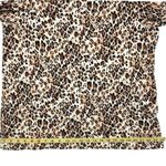 Chico's Womens Leopard Animal Print Square-Neck Tunic Size 2P LP Tan Brown Black Photo 7