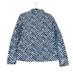 IBKUL Gingham Check Long Sleeve Mock Neck Top Golf Active UPF 50+ Size Large Blue Photo 7