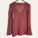 Next Era Couture Y2K Pink Mohair Cable Knit Long Sleeve V Photo 6