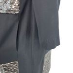 Gerard Darel  Sequin Shift‎ Dress Long Sleeve Black Silver Size 38 US 6 Photo 6