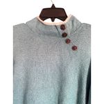 Beautiful Turquoise Appleseed’s Sweater with Wooden Button Accents Size Large Blue Photo 2