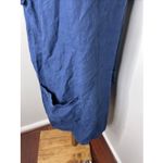 Bryn Walker  Blue Linen Short Sleeve Shift Dress Lagenlook Medium M Photo 7