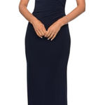 La Femme Off the Shoulder Formal Dress 10 Navy Blue 27959 Photo 0