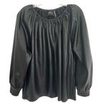 Dolce Cabo Black Faux Leather Women Oversized Top Sz M Size M Photo 0
