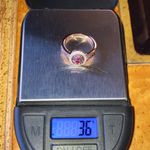 Natural Wine Garnet Sterling Silver Double Halo Ring Size 7 Photo 8