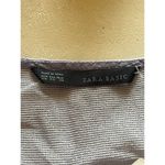 ZARA  Blue Crochet Embroidered Flutter Sleeve Blouse XS | Sheer Boho Peasant Photo 6