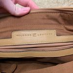 wilson's leather  Women's Pebbled Leather Satchel Purse Bag Light‎ Brown Medium Photo 6