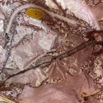 IPA Nima Muiltcolor Fabric and Tan Leather Pockets Messenger Baby Overnight Bag Pink Photo 7