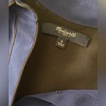 Madewell  Silk Shirt Dress Navy Blue Size 0 Long Sleeve Collared 100% Silk Photo 5