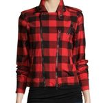 Hudson Jeans HUDSON Cynic Tundra Plaid Moto Jacket Medium Photo 7