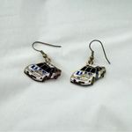 Vintage NASCAR 2 Rusty Wallace Miller Lite Car dangle earrings Photo 2