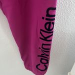 Calvin Klein Performance Hot Pink Spell Out Leg in Black Sweat Pants Lounge M Size M Photo 3