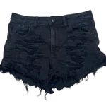American Eagle Jean Shorts Womens Size 4 Vintage Hi Rise Festival Distressed Photo 0
