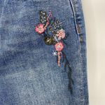 Soft Surroundings Embroidered Floral Jeans Beaded Embellished Boyfriend Fit 4 Photo 5