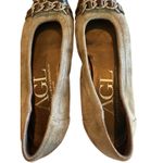 AGL Attilio Giusti Leombruni Ballet Flats Suede Python Chain Brown 39 8.5 Photo 4
