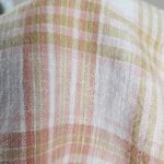 American Eagle Linen Blend Plaid Shirt Oversized Loose Fit AEO Top Sz S Photo 4