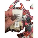 Duluth Trading Company Women's Size 18 Tropical Leaf Print Sleeveless Swim Top Pink Photo 4