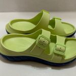 GLOBALWIN Women's Recovery Sandals, Comfortable Arch Support Sandals Size 9.0 Green Photo 2