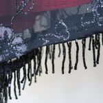 Vintage 90s Candy Rocket Floral Fringe Mini Dress Black Size XS Photo 7