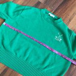 Brit.NY Golf Love Crewneck Cropped Knit Sweater 100% Cotton Masters Green Size M Photo 5