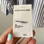 Rag and Bone Sierra Stripe Belted Off The Shoulder Top Blue White Photo 4