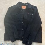Men's Authentic Levi's Trucker Black Denim Button Jean Jacket Size Large Photo 0