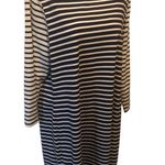 Vineyard Vines Navy White Striped Dress Sz XL Preppy Soft Knit Nautical Vibe New Photo 1