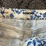 Sonoma yellow and blue floral raw hem denim shorts Photo 1