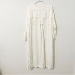 Marina Bitu White Fringe Kimono Jacket Long Button Front Size U =OS Photo 7