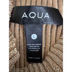 AQUA  Women's L Metallic Gold‎ Ribbed Mock Neck Long Sleeve Knit Top Photo 5