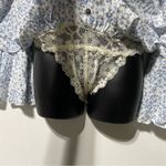 Free People Intimately  Ditsy Floral Blue White Bodysuit Size Small Photo 7