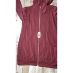 Serra  Hooded Burgundy Red Sweatshirt Dress LARGE Streetwear Casual Y2k Photo 7