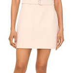 1. State Linen Blend Belted Mini Pencil Skirt White Swan Size 6 Photo 0