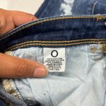 Almost Famous Skinny Jeans Womens 0 Blue Cotton Mid Rise Distressed Frayed Hem Photo 12