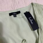 New Lulus tie front top Green Size XS Photo 3