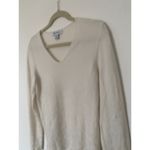 Tommy Bahama Sweater Cream Gold Accent Long Sleeve V Neck Pullover S Photo 3