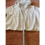 Flawless White 100% Cotton Gauze Hoodie Top Women’s S Photo 2