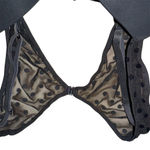 Victoria's Secret Black Push Up Bra 36D Polka Dot Mesh Trim Padded Plunge Photo 7