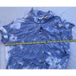 Beach Lunch Lounge Women’s S Blue White Tie Dye Button Down Short Sleeve Shirt Photo 4