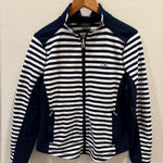 Ralph Lauren Lauren Active  Full-Zip – Women’s XL Blue & White Striped Photo 0