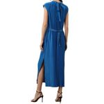 Atlein x RTR Plisse Midi Dress in Blue, Size S Blue Photo 2